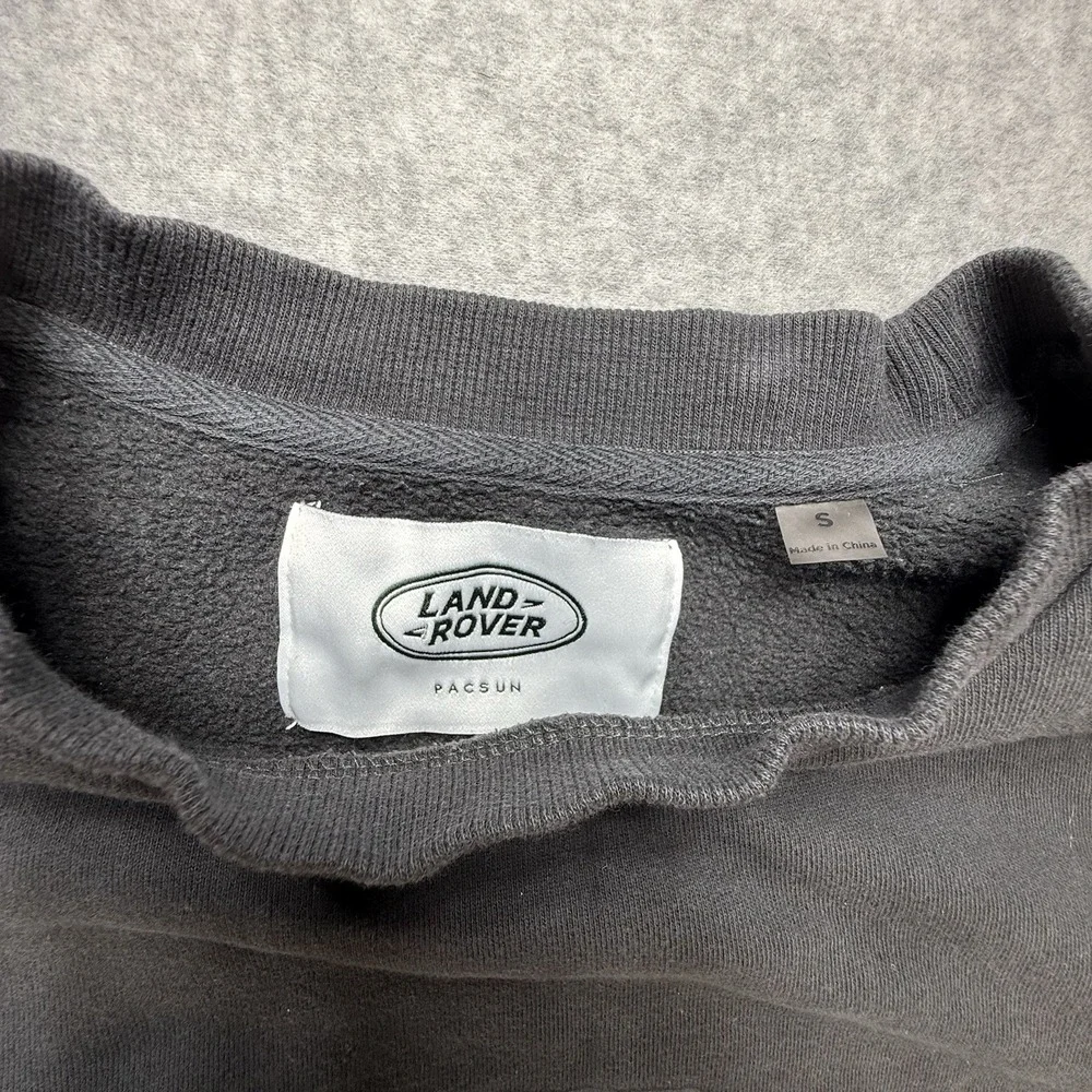 Pacsun Land Rover‎ Crewneck Black Sweatshirt Unisex S Boxy Fit